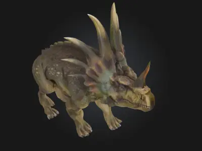 Spiky Sentinel  A Fierce Guardian with an Edge 3D model