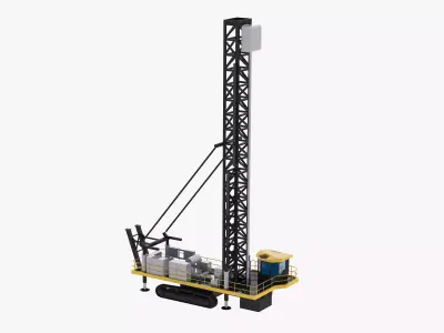 Drill Rig Mining 250XPC Low-poly 3D model