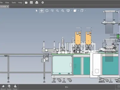 fully automatic -face mask machine 1 3D model