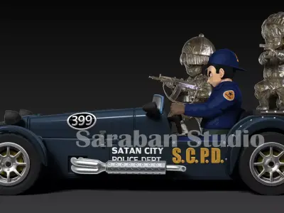 Gohan Car Police - STL File For 3DPrinting 3D print model