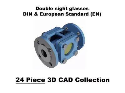 Sightglasses - DIN Flanged Ends -  3D model