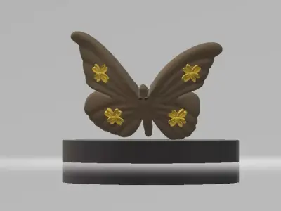 3D butterfly model  3D print model