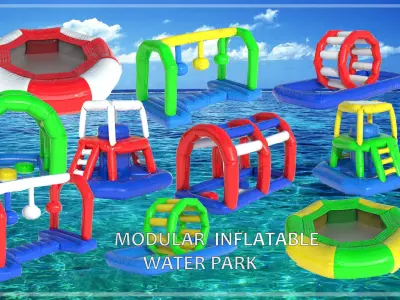 MODULAR INFLATABLE WATER PARK  3D Model Pack