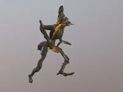 Insect Swamp Warrior Low-poly 3D model