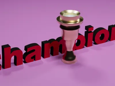 free 3D Trophy Model Champion Scene  Free 3D model