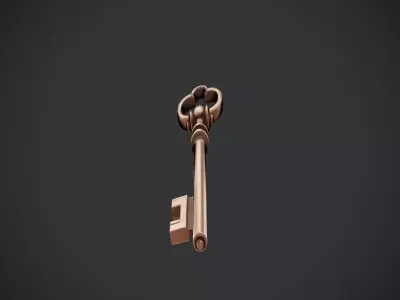 antique skeleton key 3D model