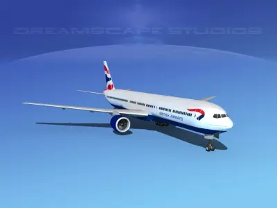 Boeing 777-300 MP British Airways 3D model
