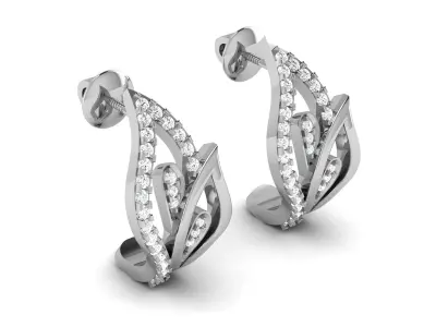 Women Earrings 3dm STL OBJ FBX Render Details 3D print model