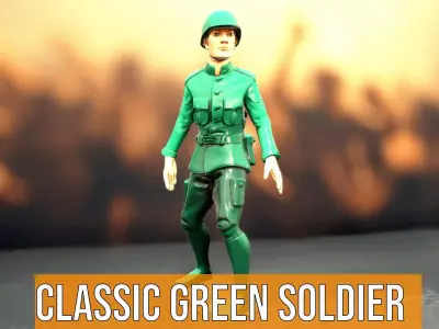 Classic Green Soldier model pack Low-poly 3D model buy