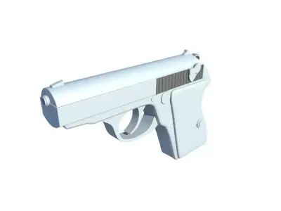 Pistol Low-poly 3D model order