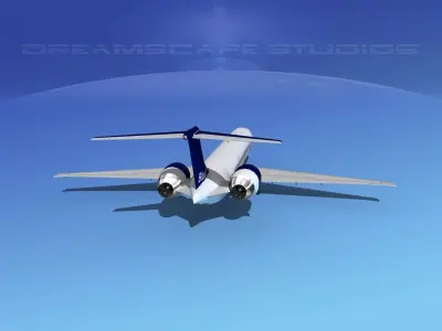 McDonnell Douglas MD-90 Blue 1 3D model