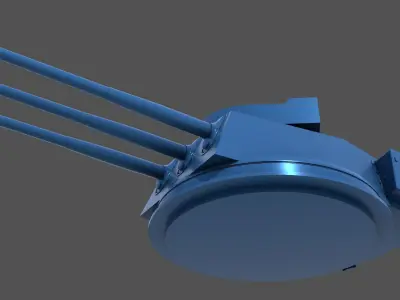 152mm WW2 Italian turret - Commercial license - 1-200 scale 3D print model