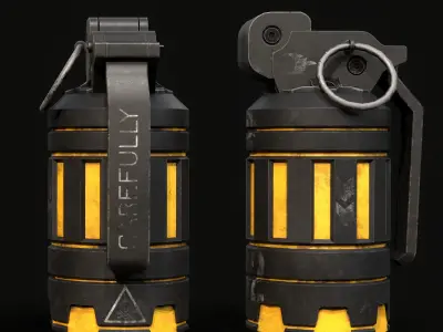 Stun grenade Low-poly 3D model