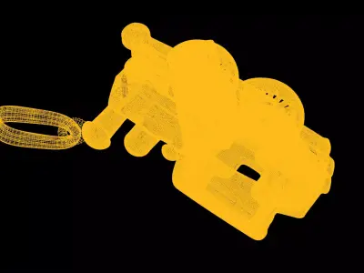 Train pendant charms - one inch pendant 3D print model