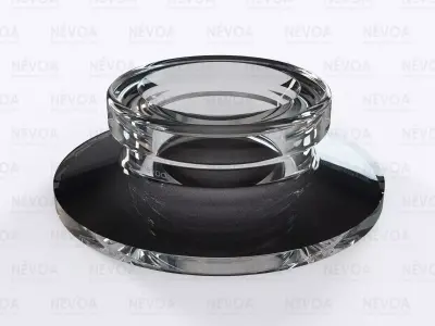 Glass finish - GME 40 03 - 15 mm - Finish for snap-in pump 3D model