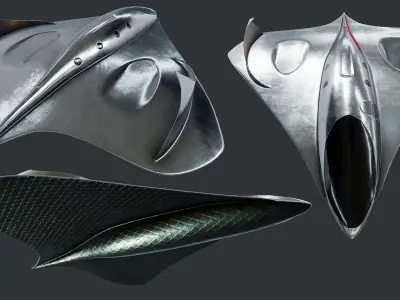 The Roswell UFO PBR Low-poly 3D model