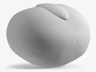 Deployed Steering Wheel Airbag Cushion 3D model