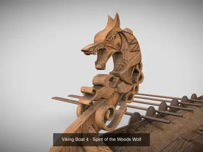 Viking Warrior Spirit Boats Collection 3D Model Pack