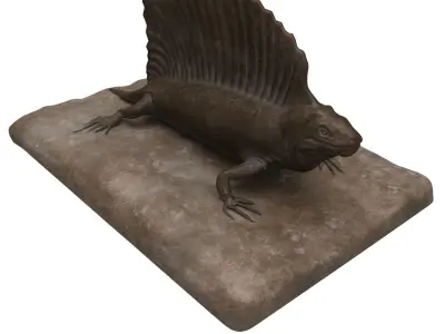 Plaster Raptor Low-poly 3D model