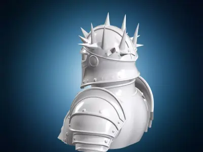 Mech Lord Iron Helmet 3D Print Model 3D print model