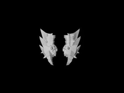 Volcano King Battle-Gloves Low-poly 3D model