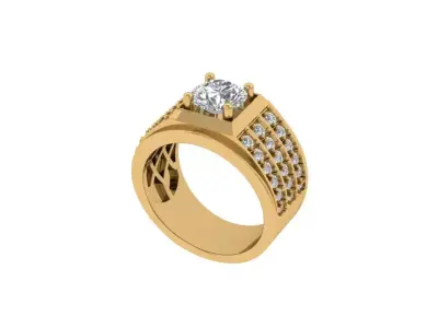 Art Deco Ring 3D print model 43