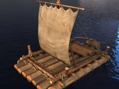 Raft stylized 3D model