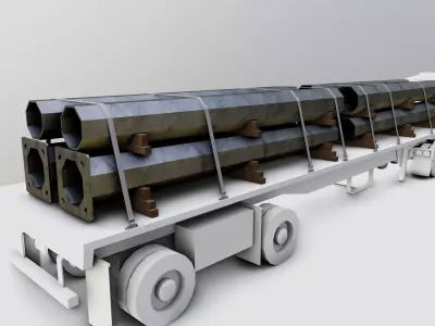 CARGO MODELS FOR TRUCK TRAILER-Polygon Pole Type-2-1 3D model
