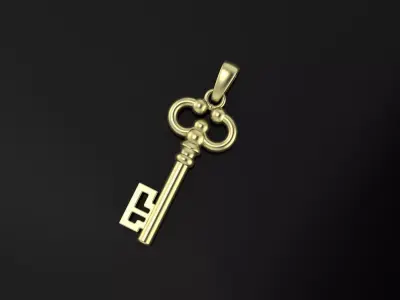 Key 3D model 3D print model