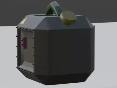Low Poly Fuel Barrel Industrial Oil Drum Game Ready 3D Model Low-poly 3D model