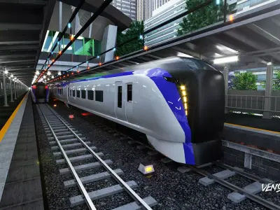 JR E353  New Azusa 3D Model Scene 3D model