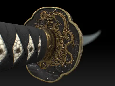 Katana Game Ready Low-poly 3D model