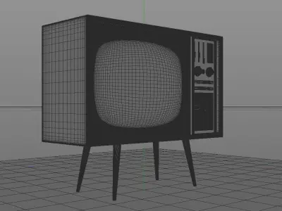 Vintage Television Concept 3D model