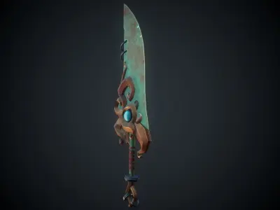 Stylized Monster Sword Low-poly 3D model