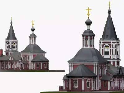 001270 old christian temple 3D model