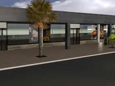 Commercial mall 3D model