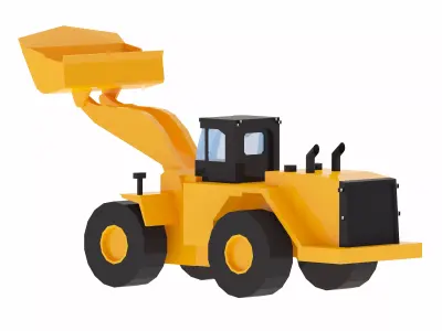 Loader Construction L929 Simplified Low-poly 3D model