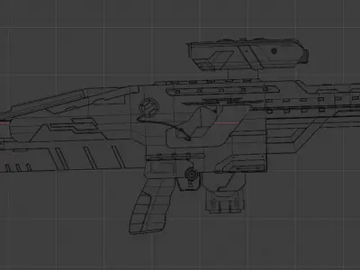 Sci-Fi Rifle Free 3D model