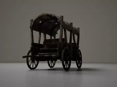 Cart Asset - Environment Asset For Game  Low-poly 3D model