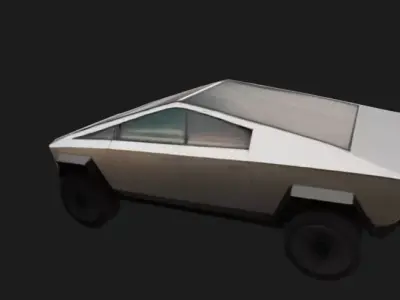 Electric Pickup Truck 3D Model 3D model