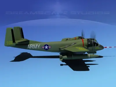 Grumman OV-1D Mohawk V12 3D model