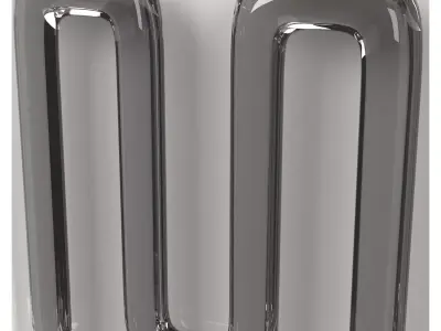 Wall Glass Blocks - Decorative Frame - Curves - Part 10 3D model