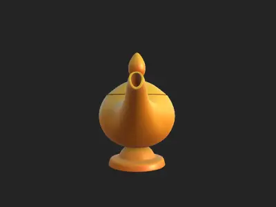 Golden Lamp 3D model