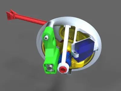 Extinguishing monitor 2axis self turning 3D print model