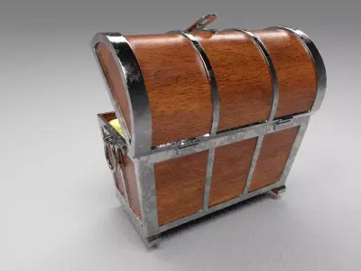 TreasureChest Low-poly 3D model