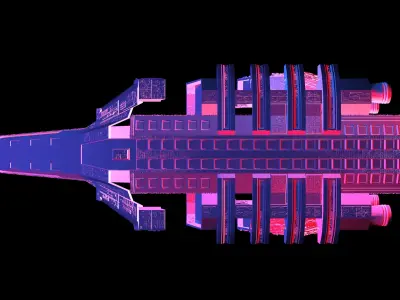 Spaceship FREE Free low-poly 3D model