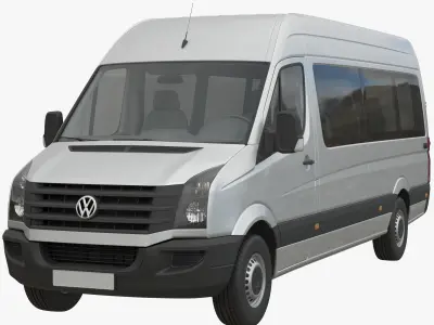 VW Crafter 2011 minibus L3H2  3D model
