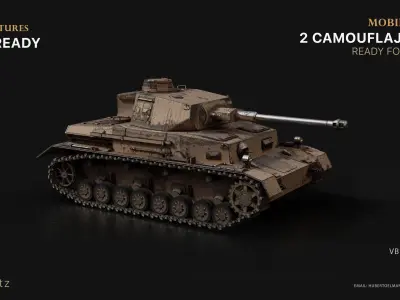 PanzerKampfWagen-IV ausf  Low-poly 3D model