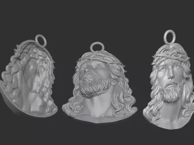  Jesus Face 3D print model