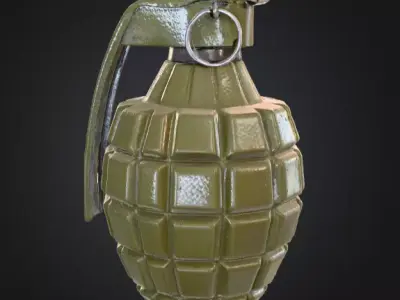 Fragmentation Grenade Low-poly 3D model purchase